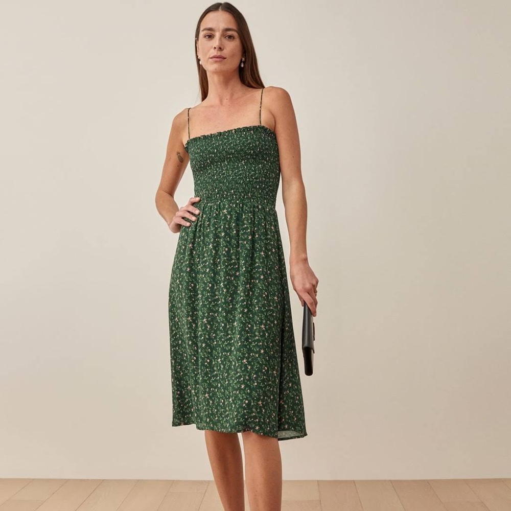 Reformation Sable Dress in Coriander